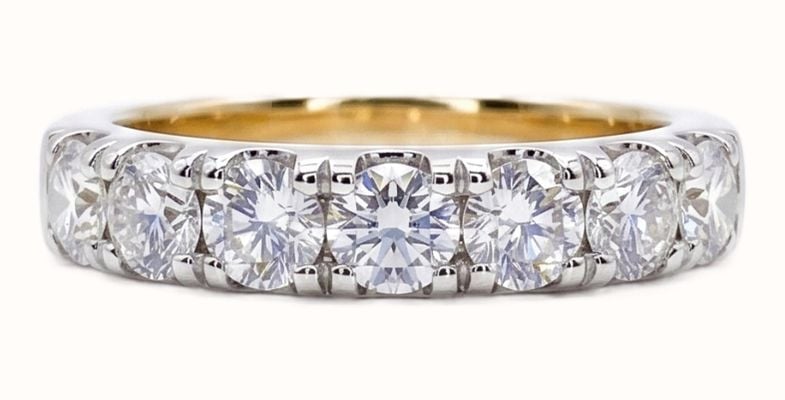 Pre-owned 18ct Yellow Gold 7 Stone Diamond Ring J6916