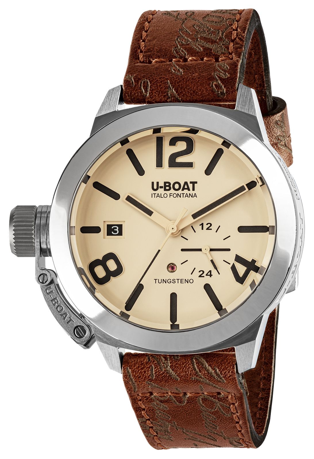 U-Boat 8892 Men's CLASSICO 42mm Tungsten Beige Watch
