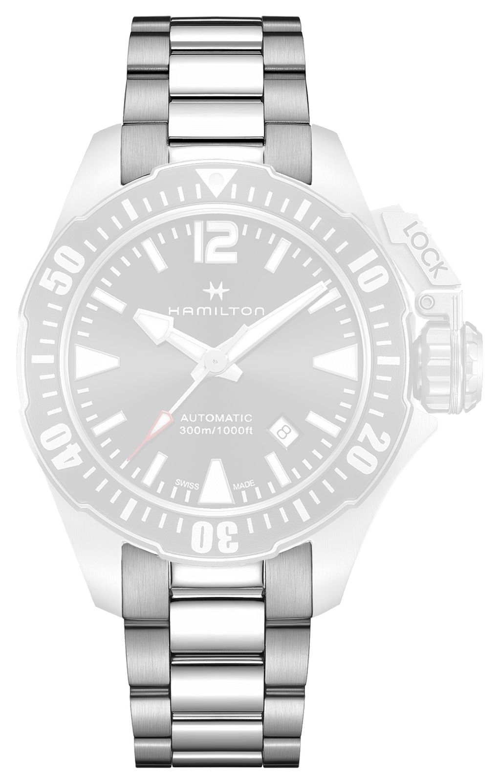 Hamilton Straps H695776105 Khaki Navy Stainless Steel Watch