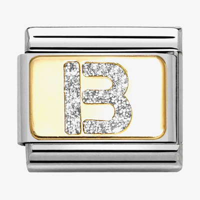Nomination Classic Letter B Glitter Charm 030291/02