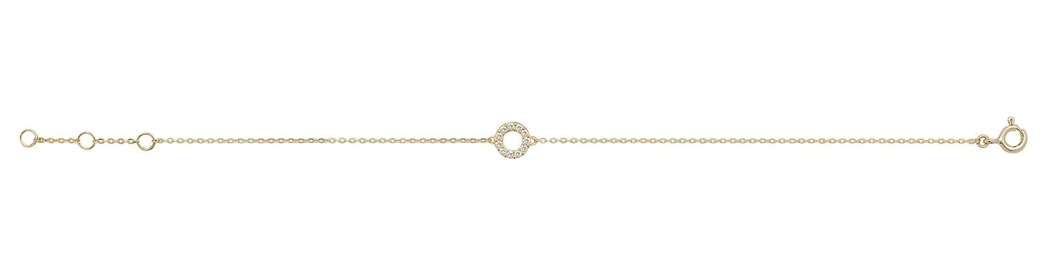 Treasure House BR606 9ct Yellow Gold Cubic Zirconia Open Jewellery