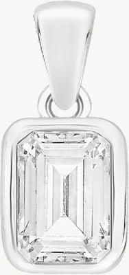 Perfection Crystals Single Stone Claw Set Emerald Pendant (0.25ct) P5680-SK
