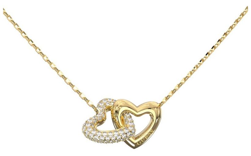 Guess UBN06013YG Beloved Gold-Tone Heart link necklace 16-18 Jewellery