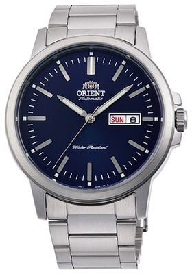 Orient Day/Date Mechanical Contemporary (41.9mm) Dark Blue Dial / Stainless Steel Bracelet RA-AA0C02L39B