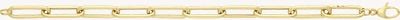 Treasure House Ladies 9ct Yellow Gold 7.5"" Paperclip Bracelet BR661