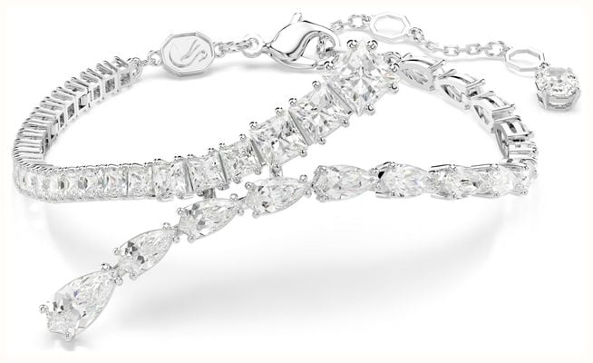 Swarovski Matrix Bracelet White Crystals Rhodium Plated 5693154