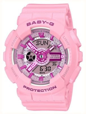 Casio Baby-G Y2K Fresh Colours (43.4mm) Pink Hybrid Dial / Pink Resin Strap BA-110YK-4AER