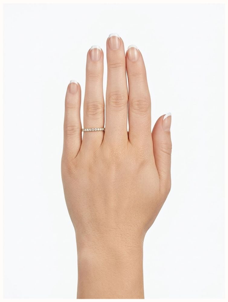 0.25ct Round Brilliant Natural Diamond 9ct Yellow Gold Half Eternity Ring HET100112/Y - alternate view 4