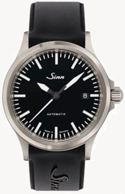 Sinn 556 I Automatic (38.5mm) Glossy Black Dial / Black Rubber Strap 556.010 SILICONE
