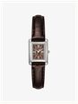 Michael Kors Women's Petite Essex Stainless Steel Brown Crocodile Embossed Leather Strap MK7693
