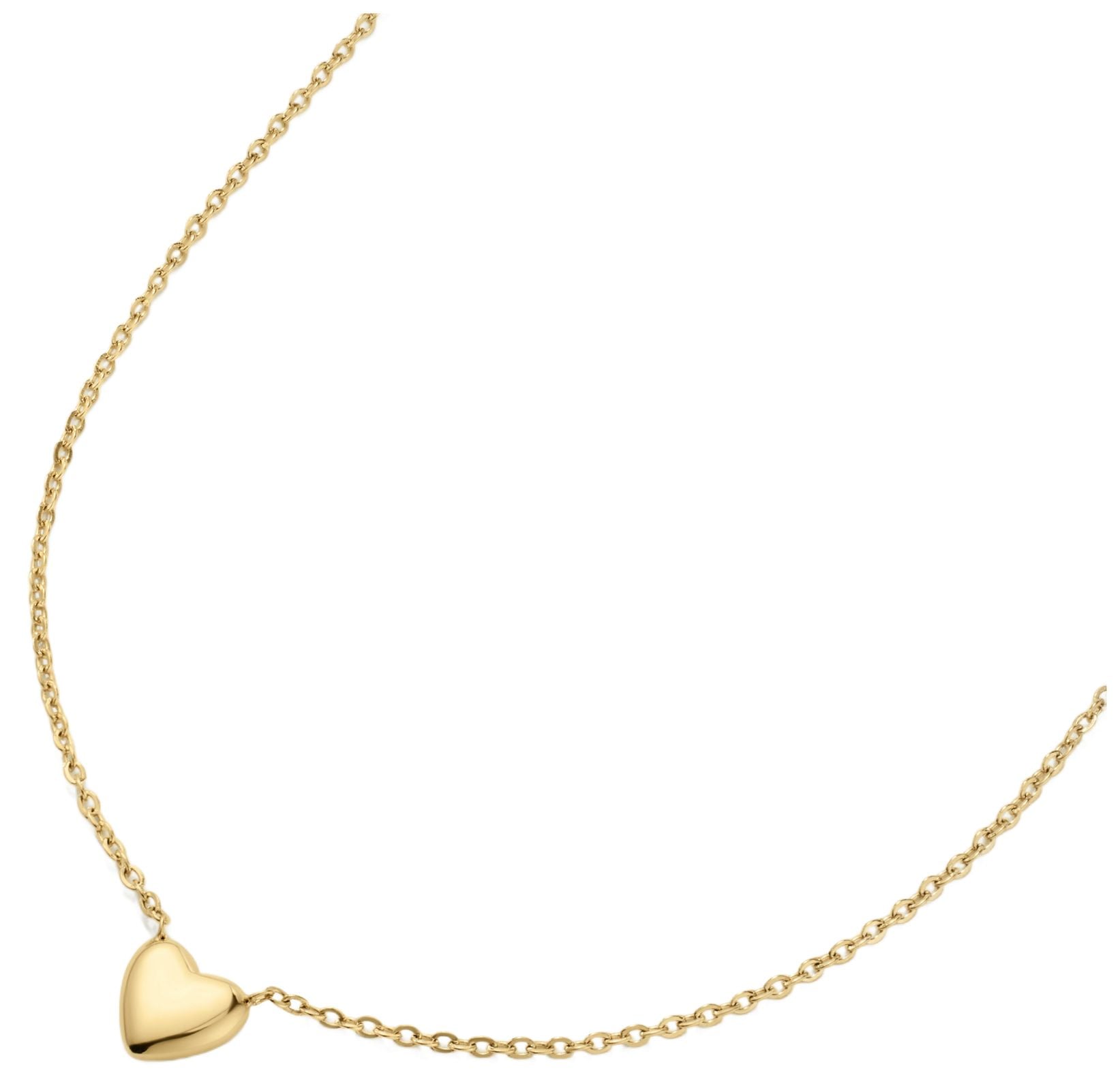 D.LOUISE SKN-61 Mini Heart Gold Plated Necklace Jewellery