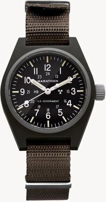 Marathon GPM Sage Green General Purpose Mechanical US Government (34mm) Black Dial / Green Nylon Strap WW194003SG-0003