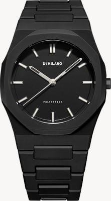 D1 Milano Polycarbon Cloudburst (40.5mm) Black Dial / Black Polycarbonate Strap PCBJ11