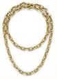 Olivia Burton Honeycomb Geo Gold Plated Chain Link Necklace 24100609