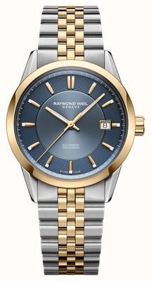 Raymond Weil Freelancer Automatic (38mm) Blue Sunray Dial / Two-Tone Stainless Steel Bracelet 2771-STP-50051