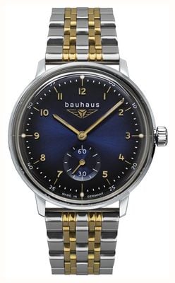 Bauhaus Classic Small-Seconds Quartz (35mm) Blue Dial / Two-Tone Stainless Steel Bracelet 2037M3