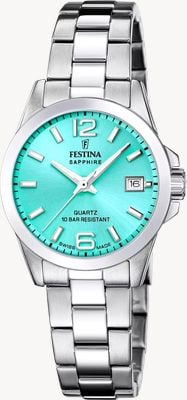 Festina Swiss Made Classic Quartz (29.5mm) Blue Sunray Dial / Stainless Steel Bracelet F20049/4