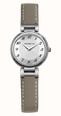 Herbelin Lady H Quartz (26mm) Silver 'Clous de Paris' Guilloché Dial / Taupe Leather Strap 17512AP28TA
