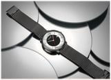 Mondaine Doppio Mirror Limited Edition (41mm) Mirror & Black Dial / Black Stainless Steel Mesh Bracelet Watch MLE.41280.SM - alternate view 7