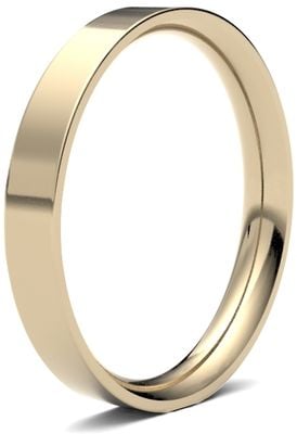 James Moore Wedding Ring  | 18ct Yellow Gold | 3mm | Medium | Size Flat Court | AG_3GME-18Y AG_3GME-18Y