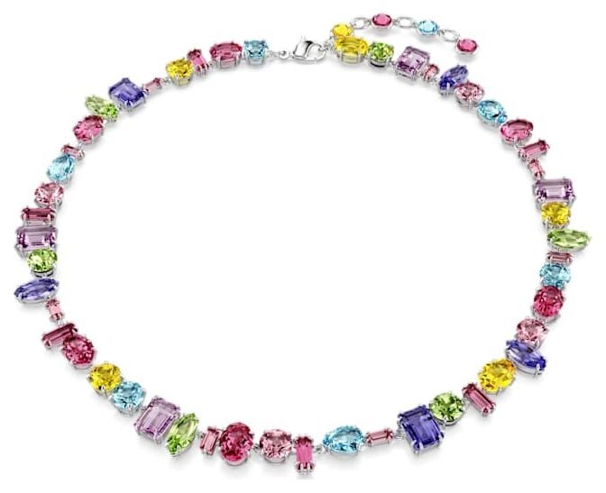 Swarovski 5656397 Multicoloured Gema Necklace Rhodium Plated Jewellery