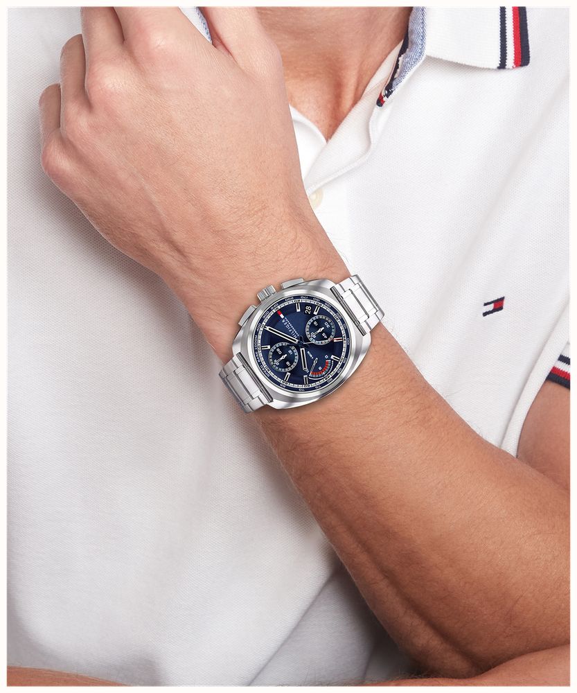 Tommy Hilfiger Cole Navy Blue Stainless Steel Bracelet Watch 1792273 - alternate view 4