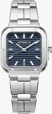 Herbelin Cap Camarat Square Quartz (35mm) Blue Dial / Stainless Steel Bracelet 14546B15