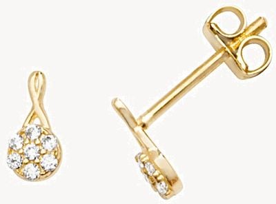 Treasure House 9k Yellow Gold Cubic Zirconia Stud Earrings ES605