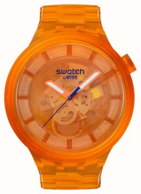 Swatch ORANGE JOY (47mm) Orange Dial / Orange Bio-Sourced Material Strap SB05O103