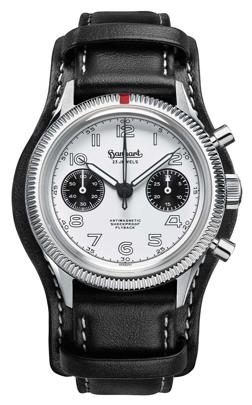 Hanhart H721.201-7010 417 ES Flyback Panda (42mm) White Dial Watch