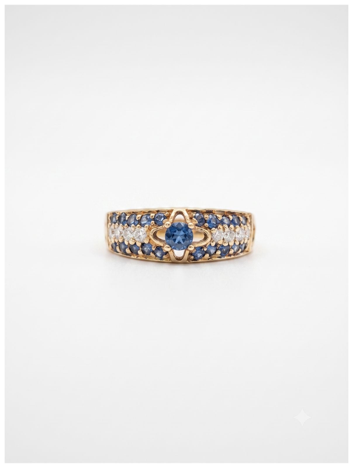 James Moore J98031 9ct Yellow Gold 0.20ct Diamond And Blue Jewellery