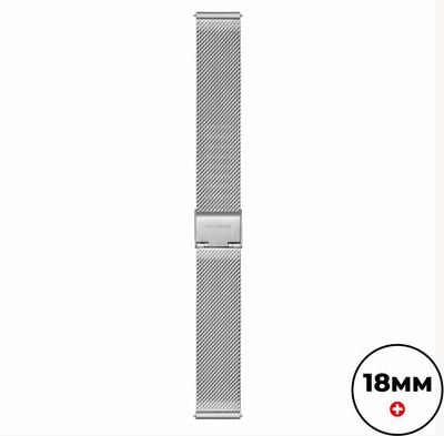 Mondaine Stainless Steel Mesh Bracelet - Silver - (18mm) FM8918STEM4