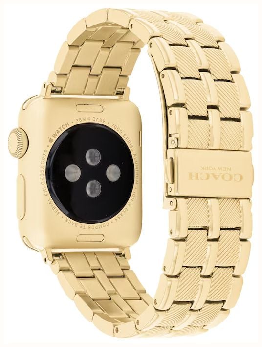 Coach Apple Watch Straps Gold-Tone Stainless Steel Interchangeable Replacement Smart Watch Band 14700344 - alternate view 2