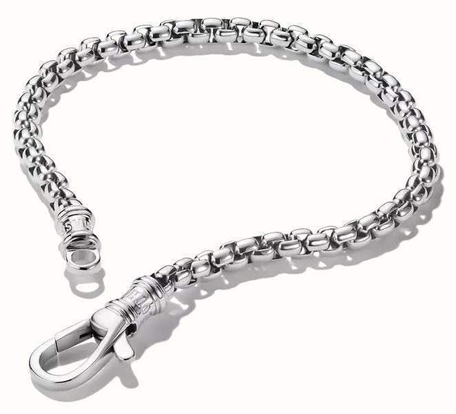 Thomas Sabo Thomas Sabo Rebel Steel Stainless Steel Box Chain Bracelet, 4.00 mm Thick, 18 cm A2250-S01-53-L18 - alternate view 2