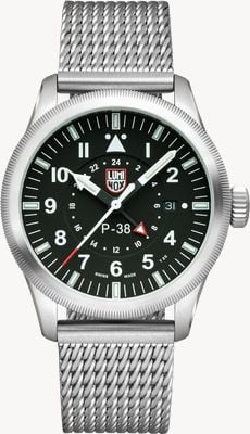 Luminox P-38 Lightning 9520 Series 42mm Steel Mesh XA.9522