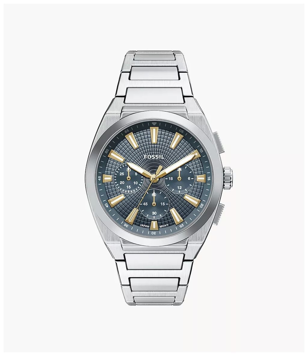 Fossil FS6175 Everett 44 mm Chronograph Stainless Steel Watch