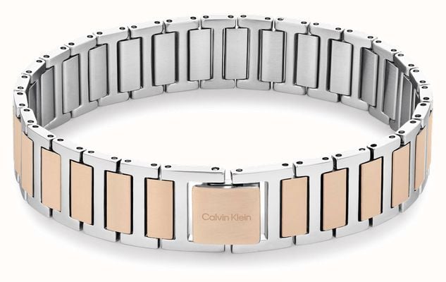 Calvin Klein Structured Links Men's Two-Tone Stainless Steel Bracelet 35100048