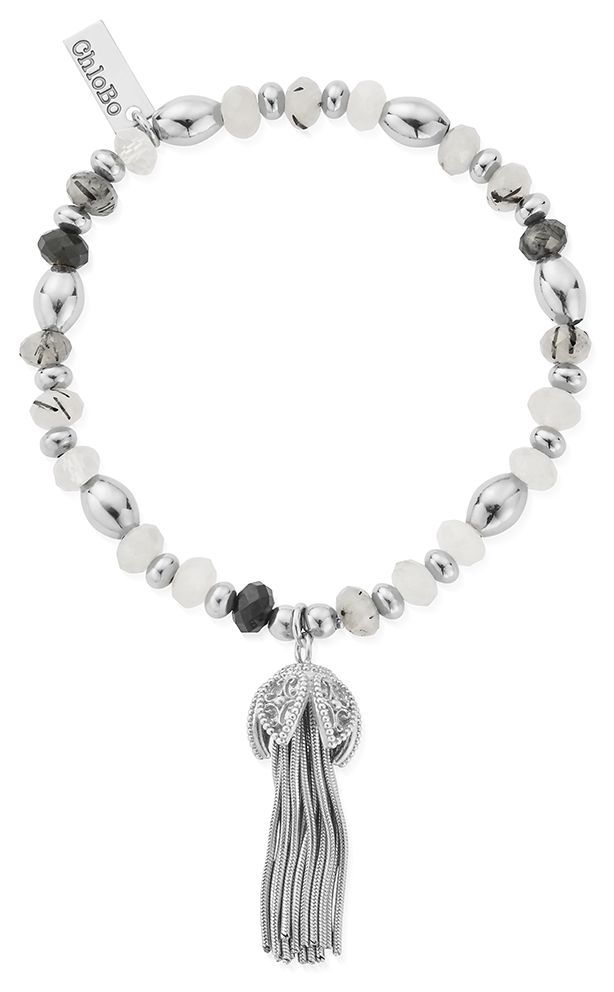 ChloBo SBBRQO3454 Tassel Of Joy Black Rutilated Quartz Jewellery