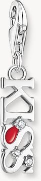 Thomas Sabo Silver Charm Pendant KISS With White Zirconia 2066-041-10