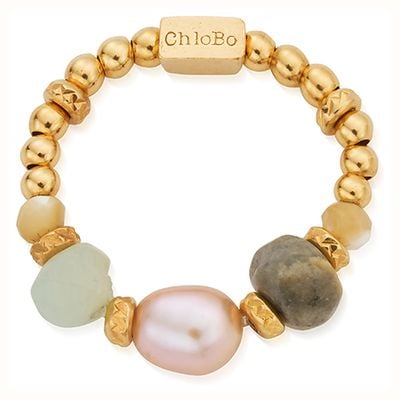 ChloBo TREASURES OF BALI Calming Waters Ring - 18ct Gold Plated GR2AP