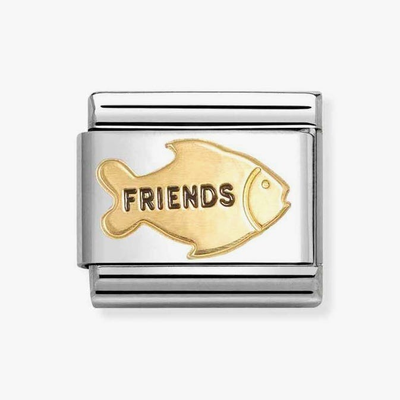 Nomination Classic Fish Friends 18ct Gold Charm 030285/75