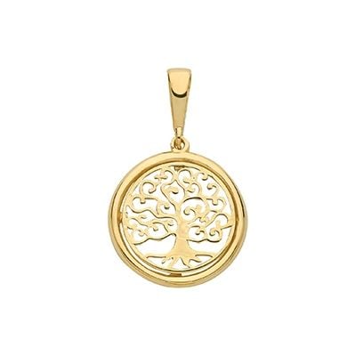 Treasure House PN1077 9ct Yellow Gold Tree Of Life 1.5cm 2. Jewellery