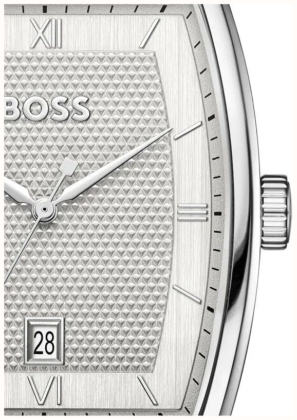 BOSS Men's Leather Strap White Dial Principle Ark 1514351 - alternate view 5