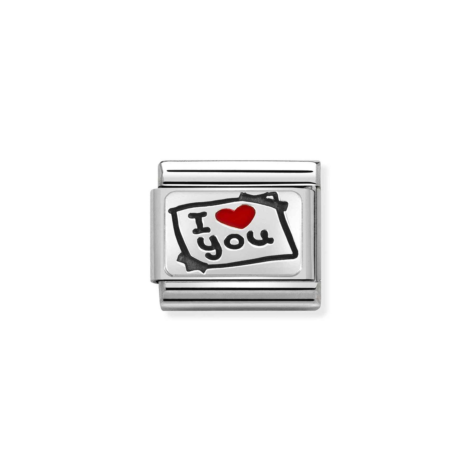 Nomination 330208/50 Classic I Love You Oxidised Sterling Jewellery