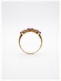 James Moore & Co .02ct Natural Diamond & 3 Amethyst Stones 9ct Yellow Gold Band Ring SM** - alternate view 3