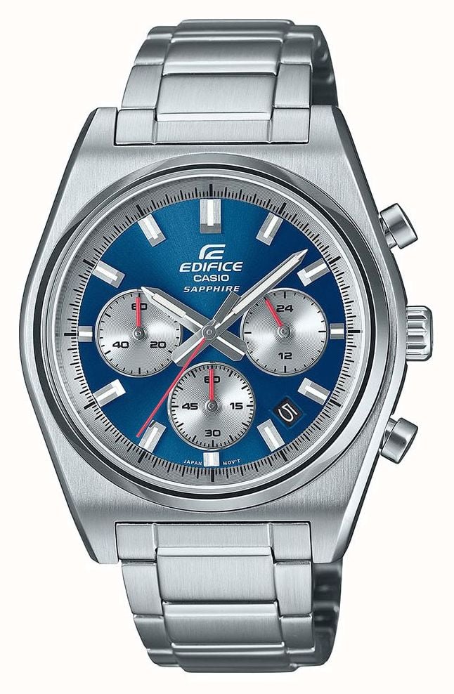 Casio edifice chronograph blue on sale