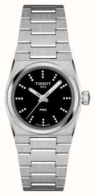 Tissot Women's PRX (25mm) Black Dial / Stainless Steel Bracelet T1370101105600