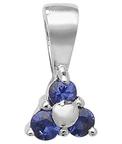 Treasure House PD230WS 9k White Gold 3 Stone Sapphire Jewellery