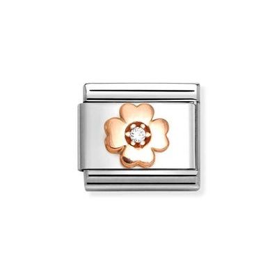 Nomination 430305/43 CLASSIC LINK, FOUR-LEAF CLOVER, WHITE Jewellery