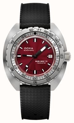 DOXA SUB 300 Ti5 Redcoral (42.5mm) Red Sunray Dial / Black Dive Flex Rubber Strap Watch 823.50.161.20 DOXA SUB 300 Ti5 Redcoral (42.5mm) Red Sunray Dial / Black Dive Flex Rubber Strap Watch 823.50.161.20